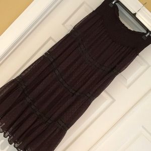 Long Brown Lace Peasant Fairycore Skirt Maxi